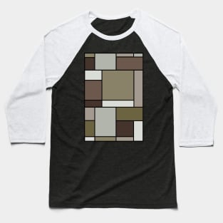 Mondrian camouflage abstract pattern Baseball T-Shirt